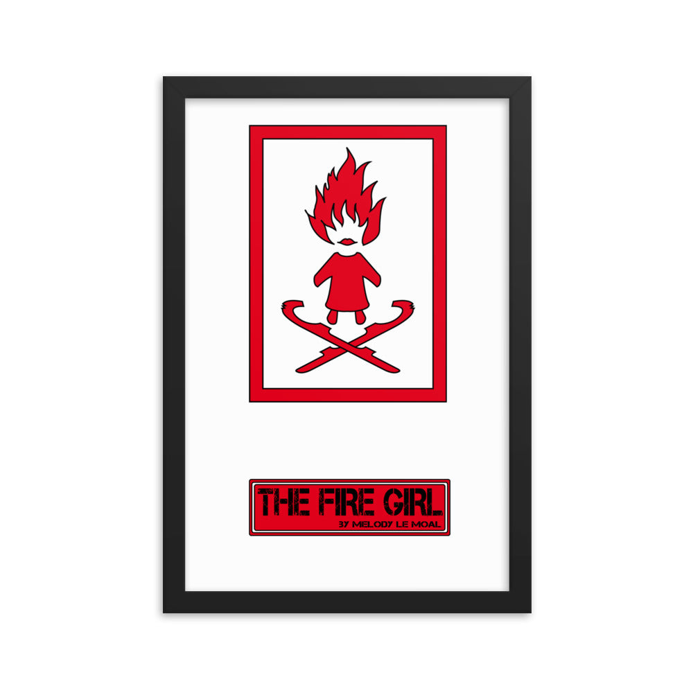 Poster premium encadré "THE FIRE GIRL"
