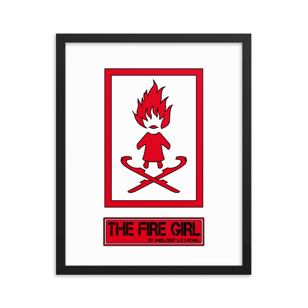 Poster premium encadré "THE FIRE GIRL"