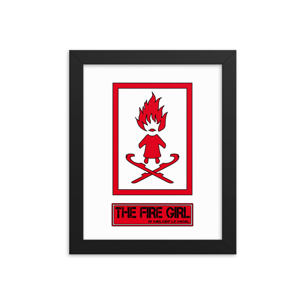 Poster premium encadré The Fire Girl by Melody Le Moal — décoration patinage artistique
