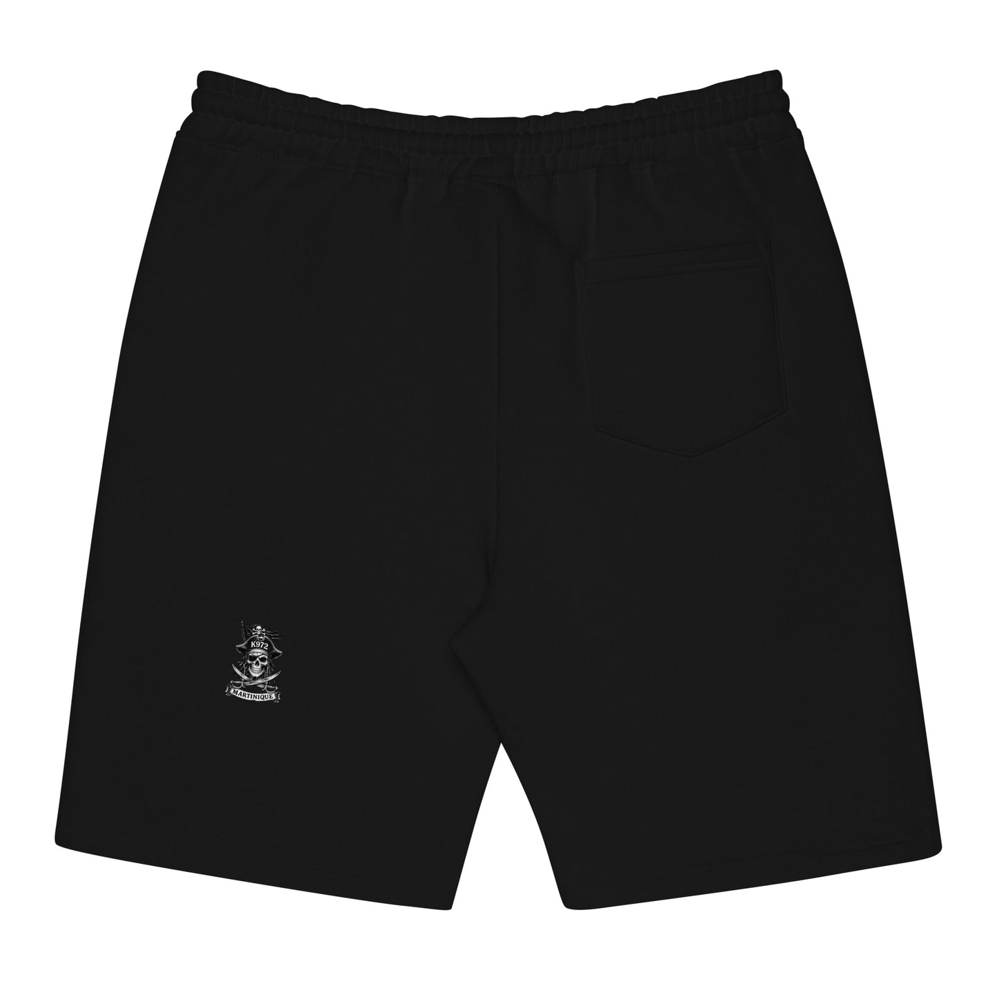 Short molleton K972 homme - noir vue de dos - The Fire Girl