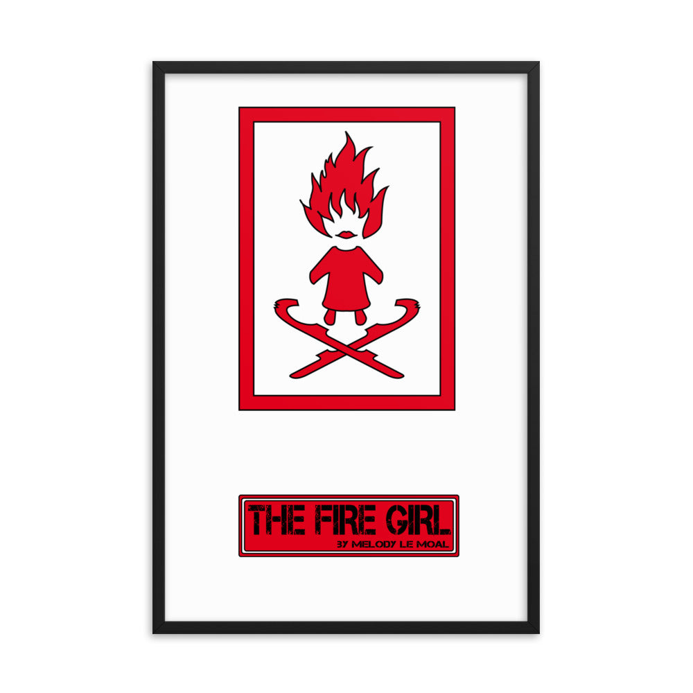 Poster premium encadré "THE FIRE GIRL"