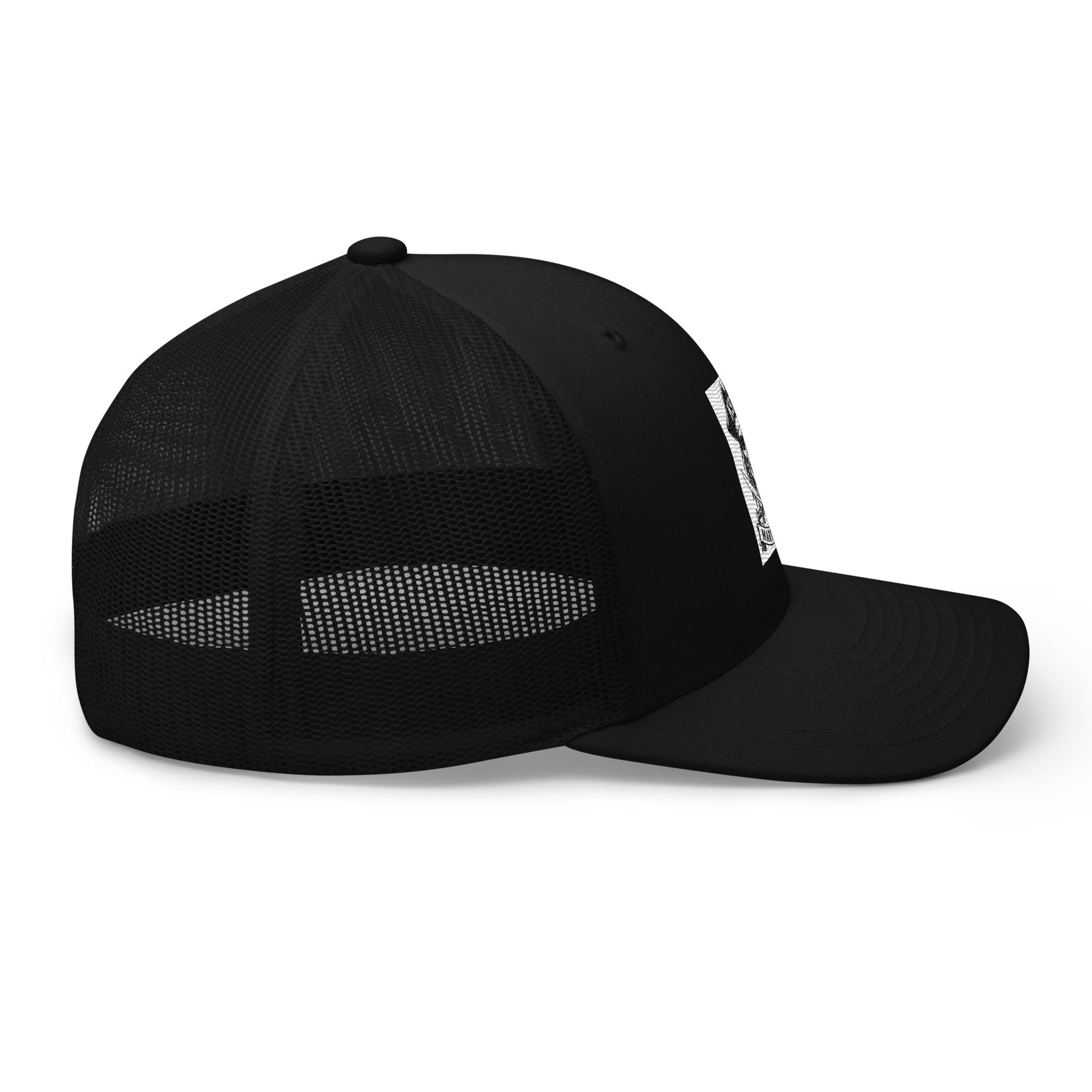 Casquette trucker K972 - noir vue latérale droite - The Fire Girl
