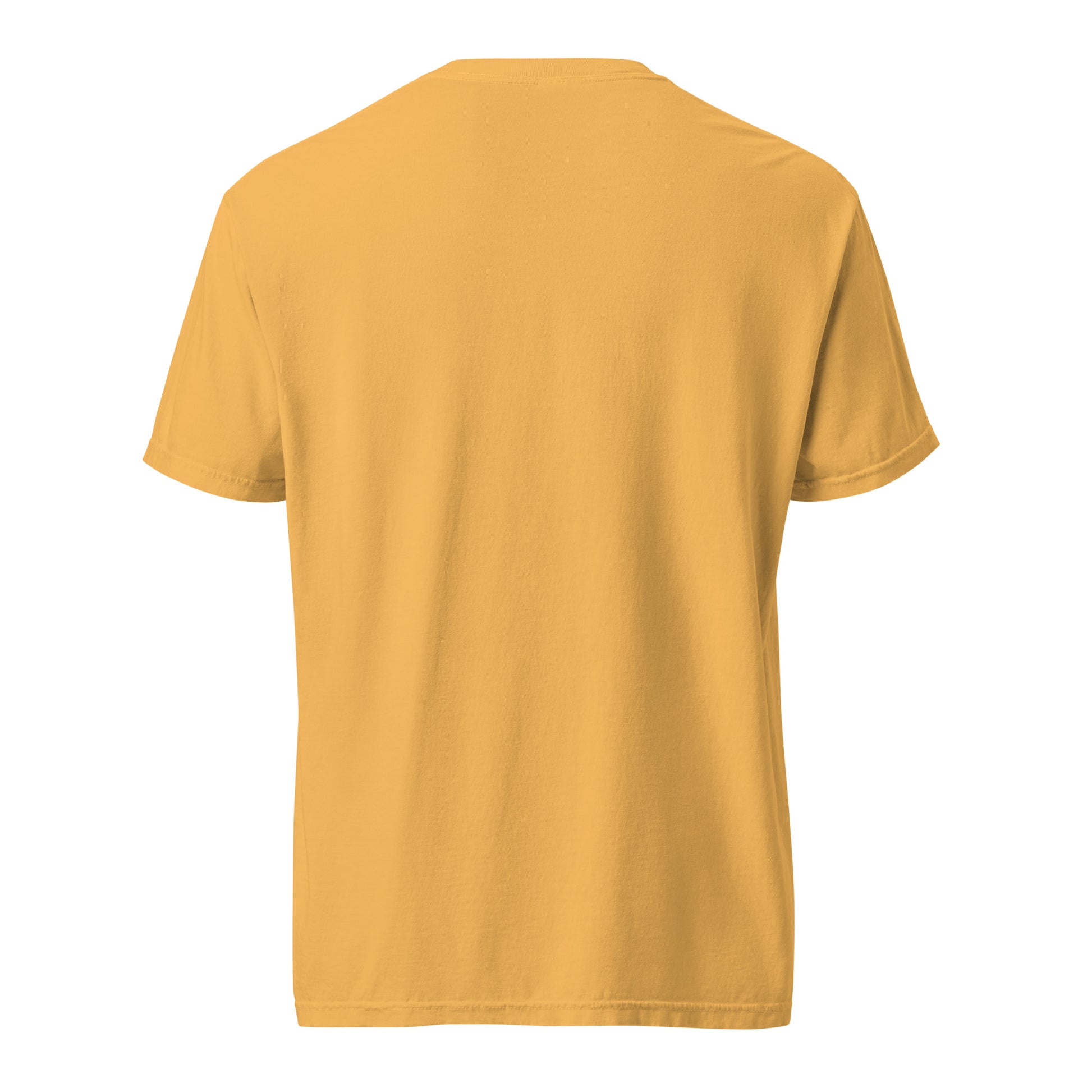 T-shirt K972 teinté lourd unisexe - moutarde vue de dos - The Fire Girl