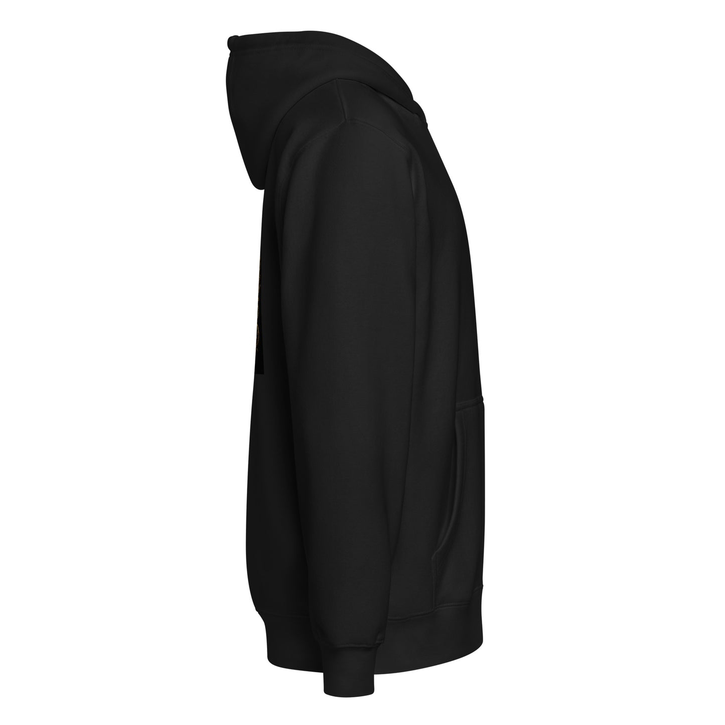 Sweat zippé K972 premium unisexe - noir profil droit - The Fire Girl